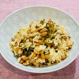 ♦️高菜と納豆のチャーハン